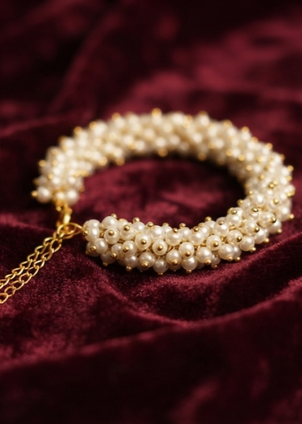 RJ | Pearl Gajra Bracelet - Pearl white