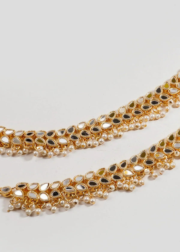 RJ | Drop Anklet - Pearl white
