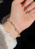 RJ | Crystal Stones Tulip Bracelet - Champagne, purple pizzazz