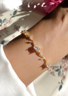RJ | Silver & Gold Crystal Stones Tulip Bracelet - image 2