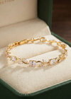 RJ | Silver & Gold Crystal Stones Tulip Bracelet - image 1