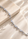 RJ | Silver Crystal Stones Tulip Bracelet - image 1