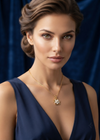 RJ | Abiha Necklace - Pearl white, golden orange