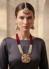 RJ | Maroon Pearl Set - Pearl white, maroon
