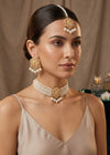 RJ | Pearl Sitara Choker Set - Pearl white